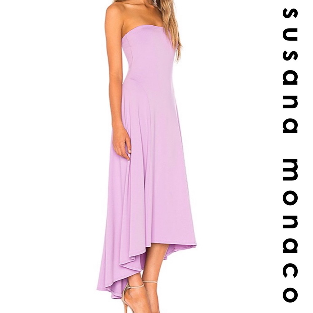 Susana Monaco Strapless Hi Low Dress